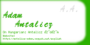 adam antalicz business card